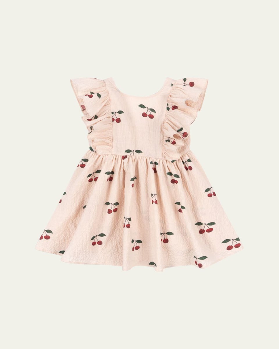 Girl's Elin Cherry-Print Dress, Size 2-10
